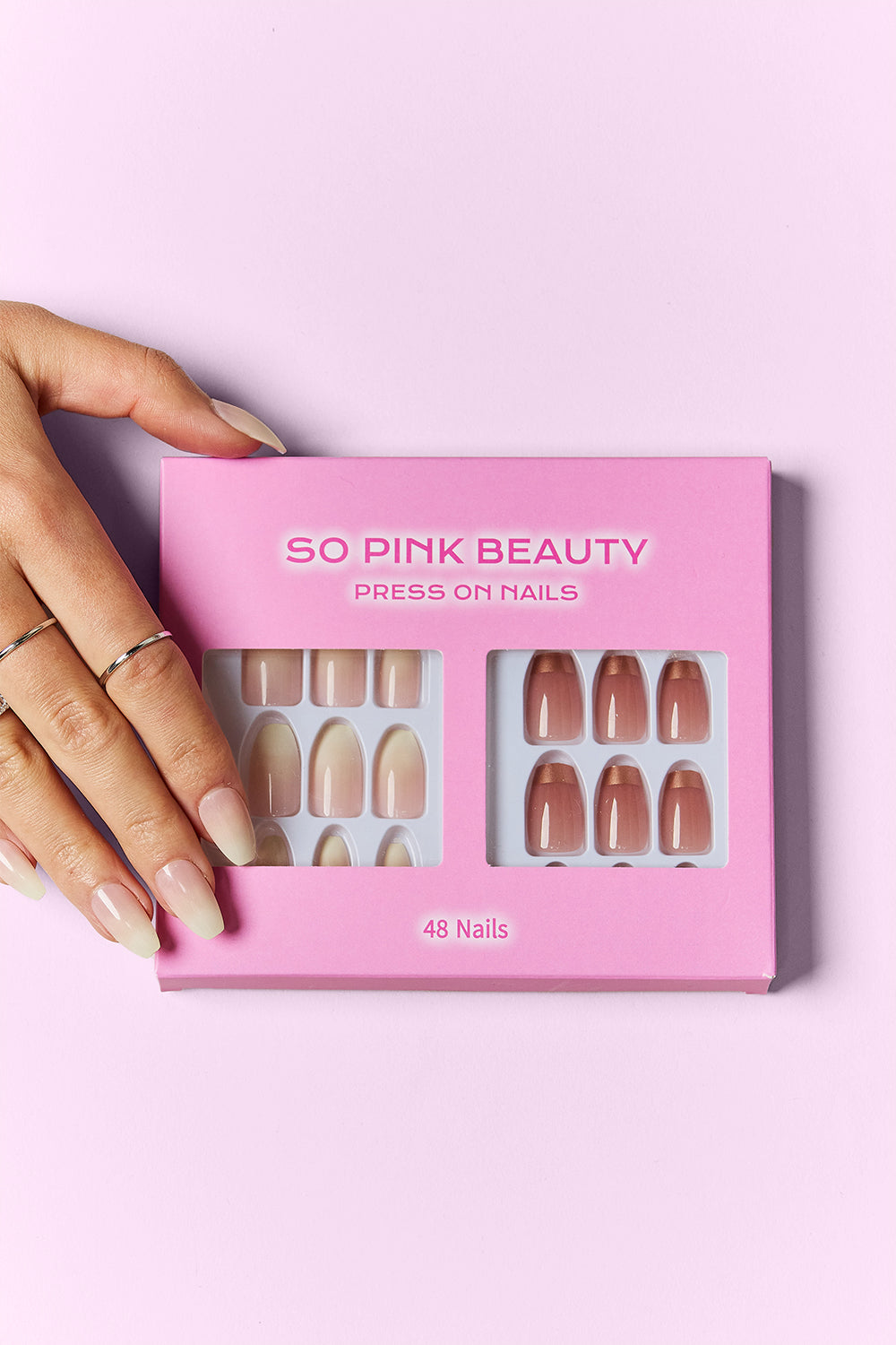 SO PINK BEAUTY Press On Nails Pack of 2