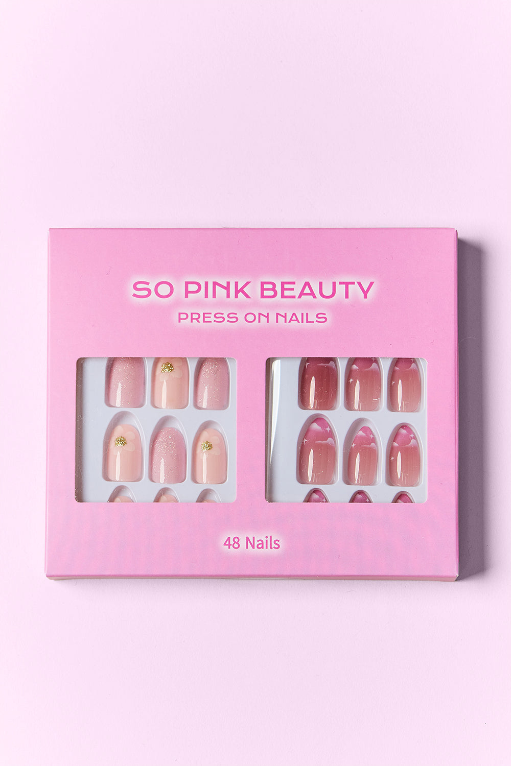 SO PINK BEAUTY Press On Nails Pack of 2