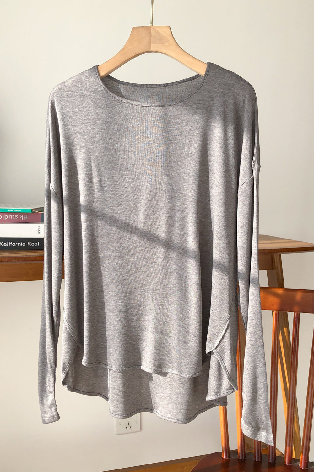 Basic Bae High-Low Long Sleeve T-Shirt