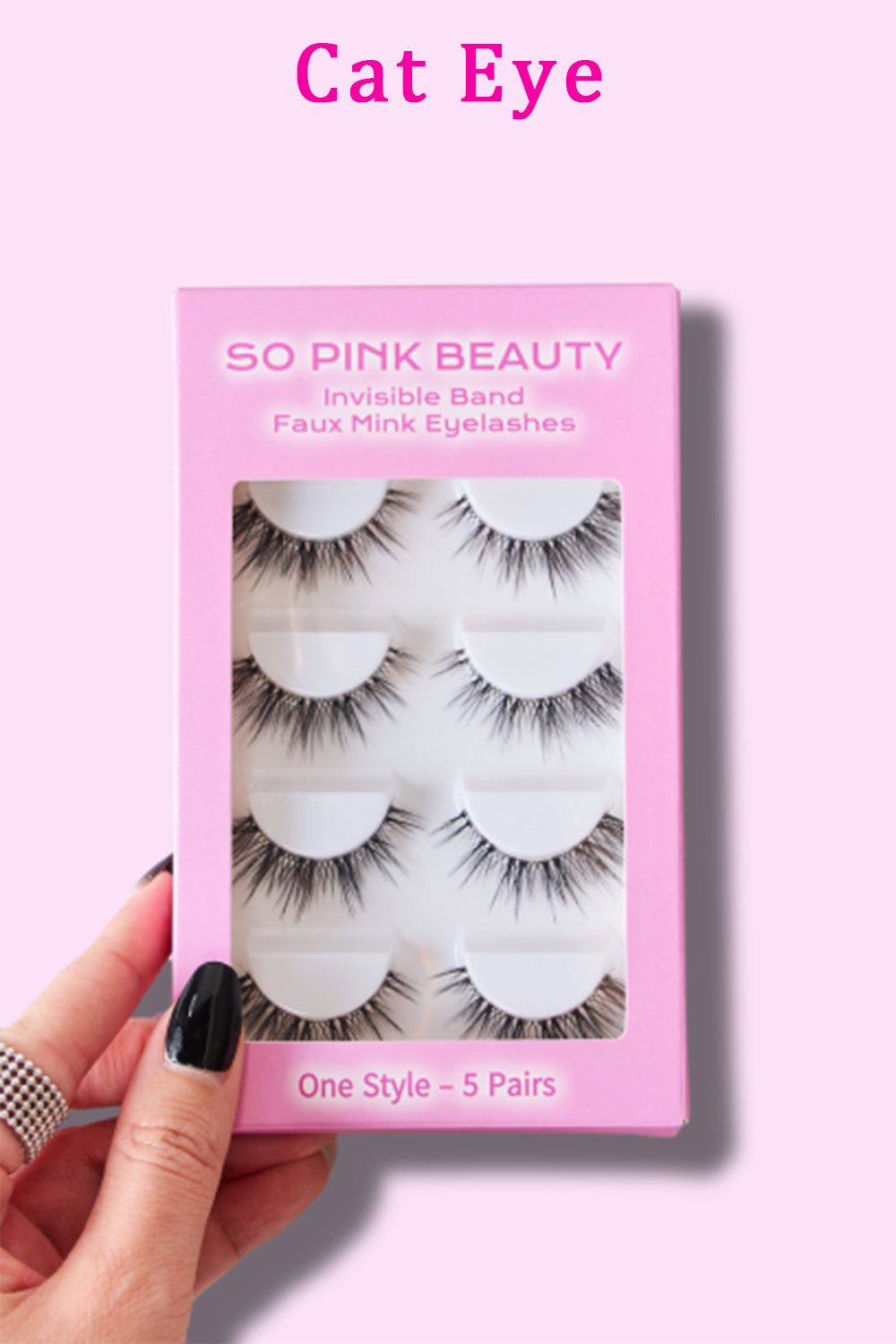 SO PINK BEAUTY Faux Mink Eyelashes Variety Pack – 5 Pairs