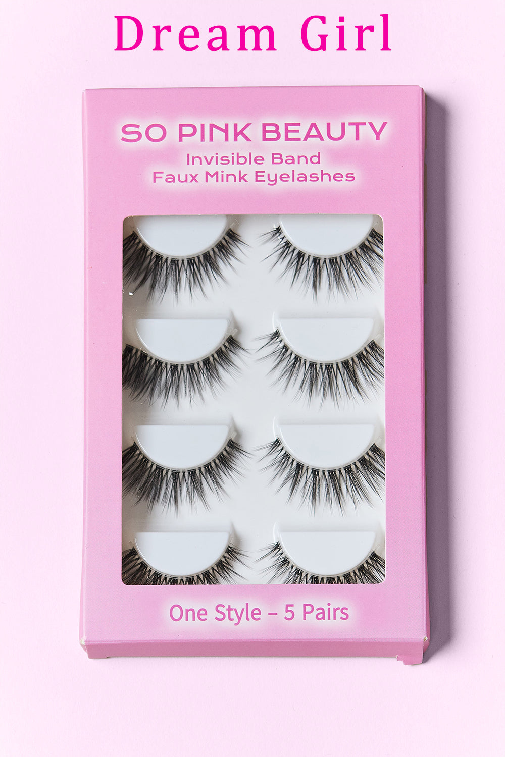 SO PINK BEAUTY Faux Mink Eyelashes Variety Pack – 5 Pairs