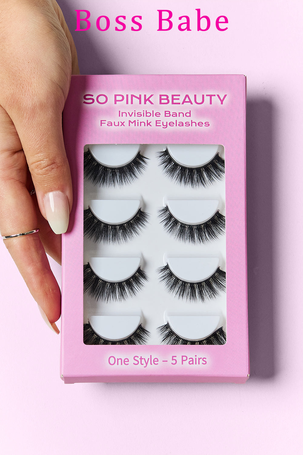 SO PINK BEAUTY Faux Mink Eyelashes Variety Pack – 5 Pairs