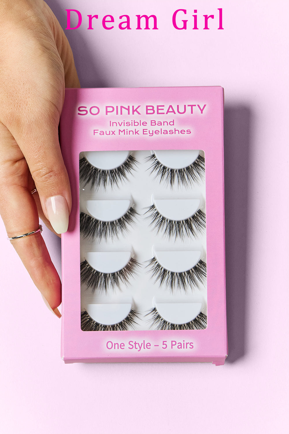 SO PINK BEAUTY Faux Mink Eyelashes Variety Pack – 5 Pairs