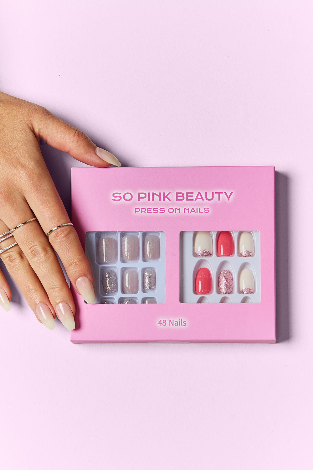 SO PINK BEAUTY Press On Nails Pack of 2