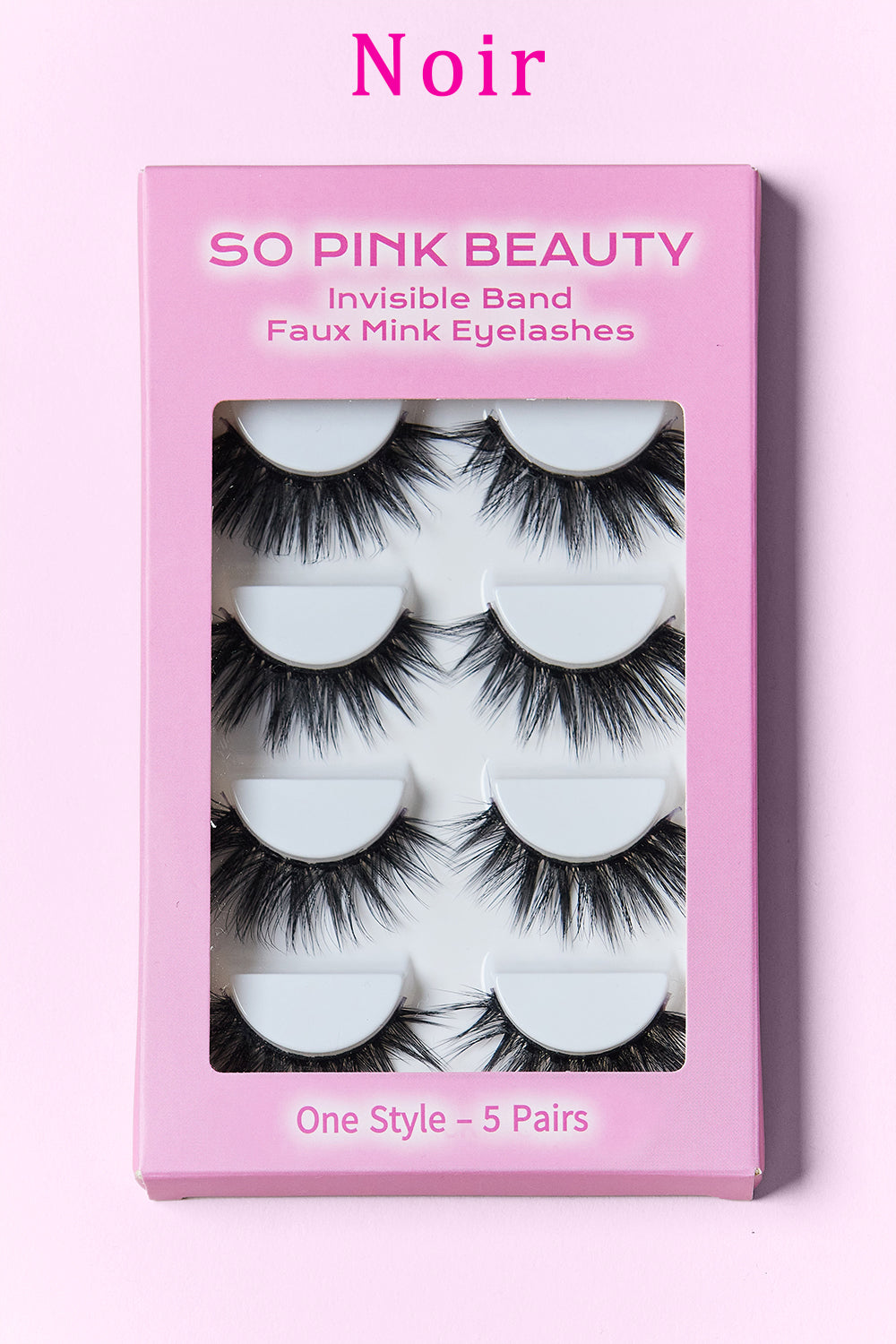 SO PINK BEAUTY Faux Mink Eyelashes Variety Pack – 5 Pairs