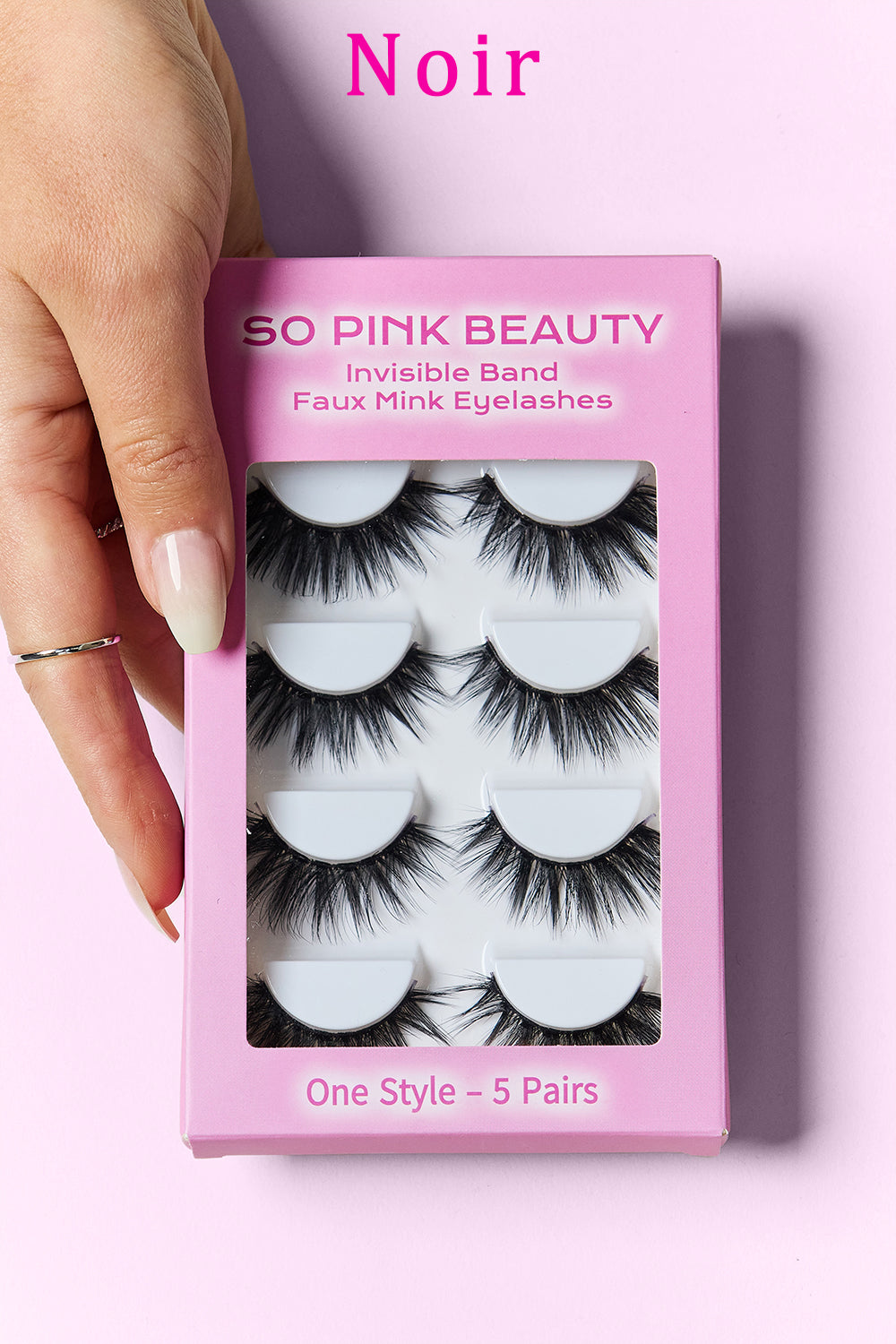 SO PINK BEAUTY Faux Mink Eyelashes Variety Pack – 5 Pairs