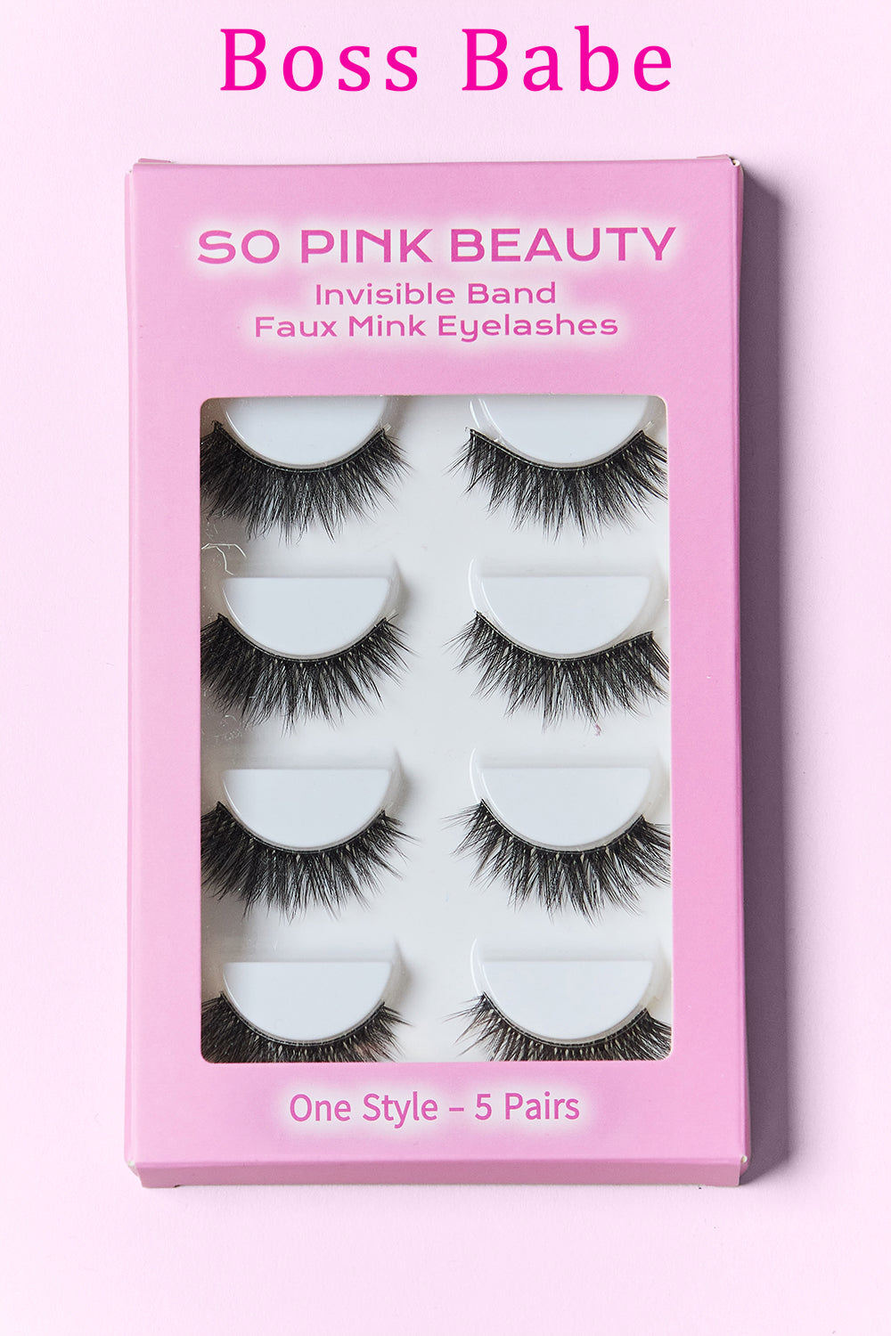 SO PINK BEAUTY Faux Mink Eyelashes Variety Pack – 5 Pairs