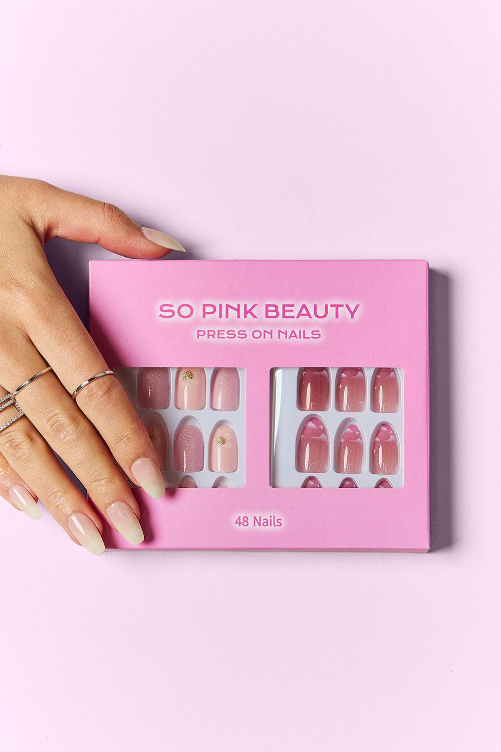 SO PINK BEAUTY Press On Nails Pack of 2