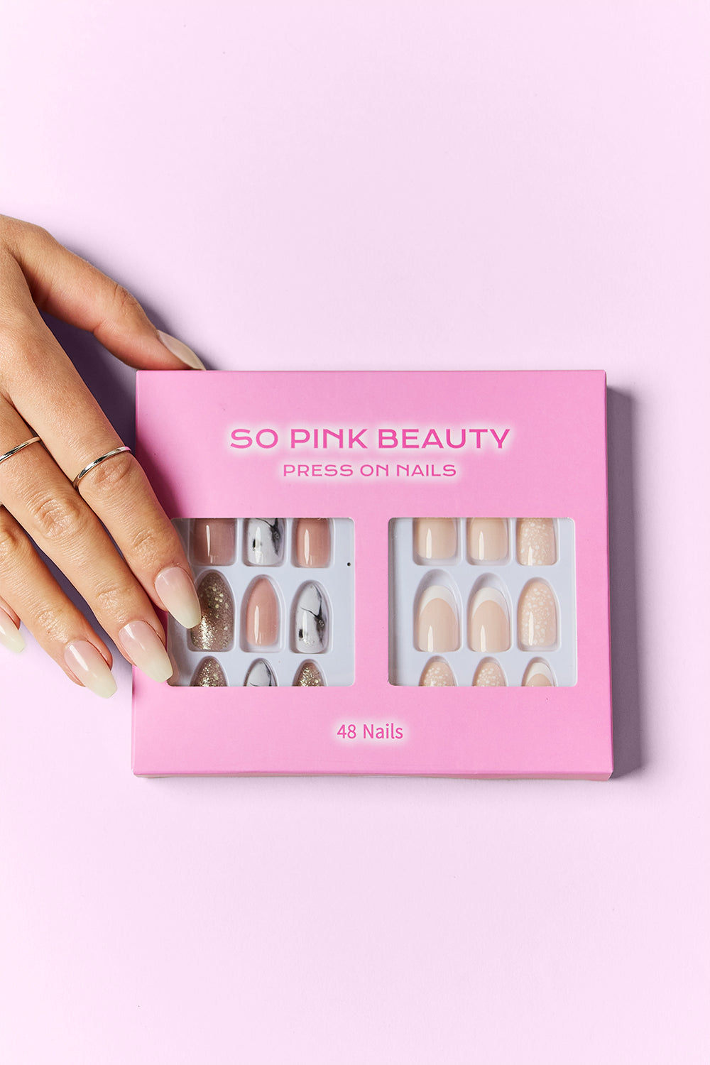 SO PINK BEAUTY Press On Nails Pack of 2