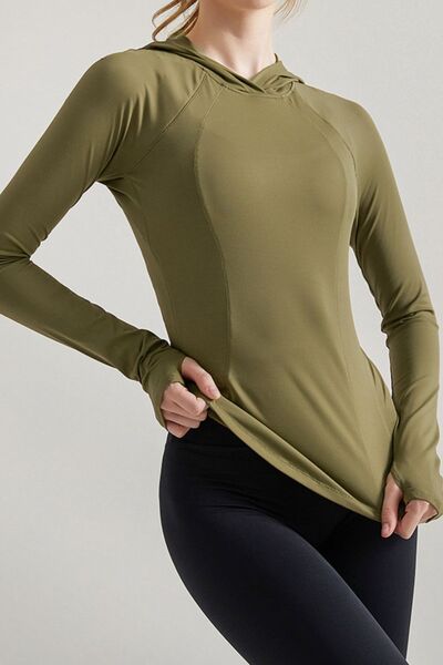 Hooded Long Sleeve Active T-Shirt